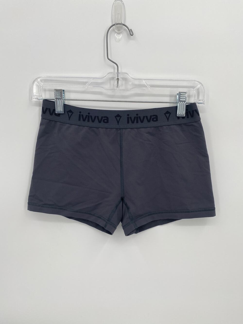 Ivivva Kids Lululemon Gray Tight Shorts Boyshort Tumble Athletic Girls Size 14